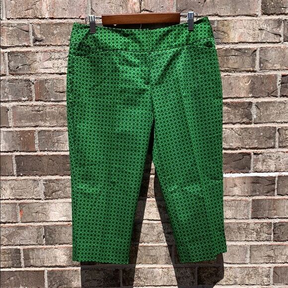 Take 50% OFF- Worthington Green Patterned Women’s Pants, Size-6 - Picture 1 of 8